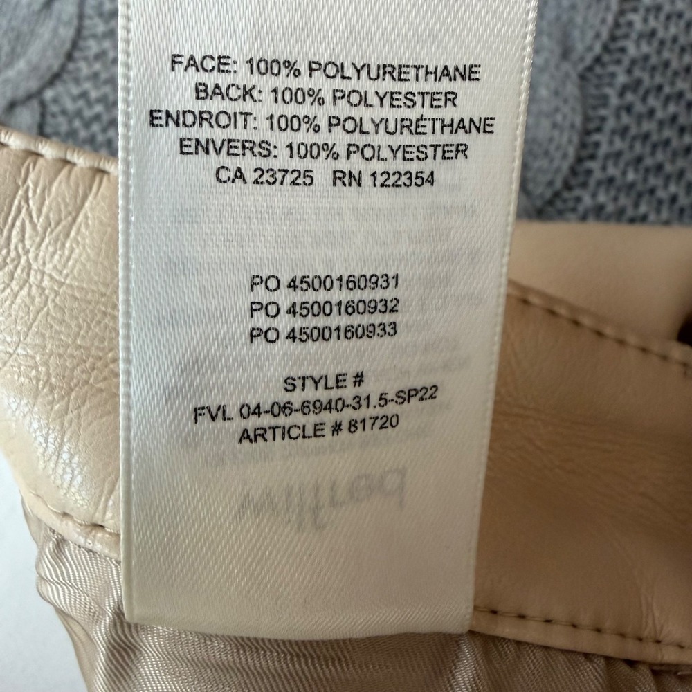 Wilfred Aritzia Melina Vegan Leather Minimalist Women 6 Cream Beige Neutral Chic - Picture 7 of 10